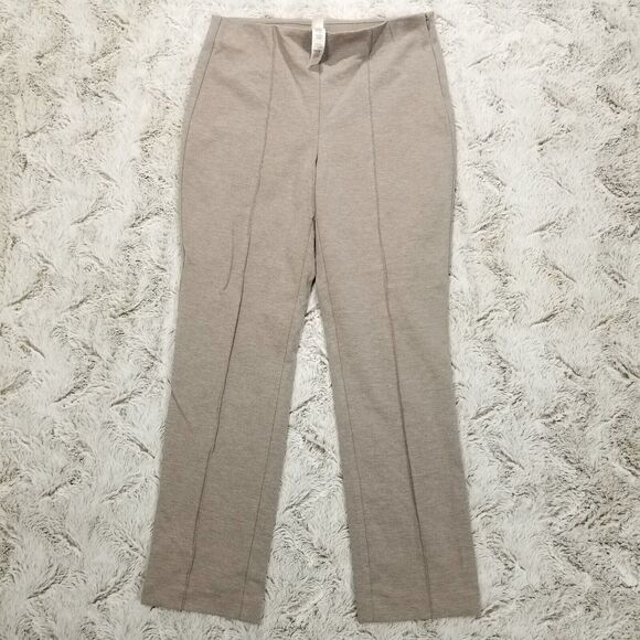 Chico's Pants - Chico's Lindy Side-Zip Pants Womens 1 Brown Straight Flat front Dark Wash